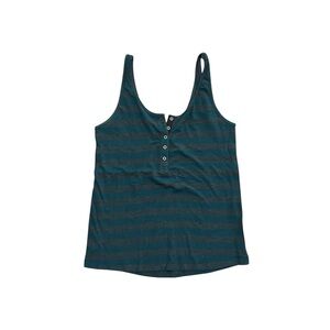 Lululemon Striped Teal and Gray Women's Tank Top